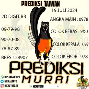 PREDIKSI Taiwan Hari Ini 19 JULI  2024