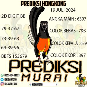  Prediksi Togel Hongkong Hari Ini 19 Juli 2024