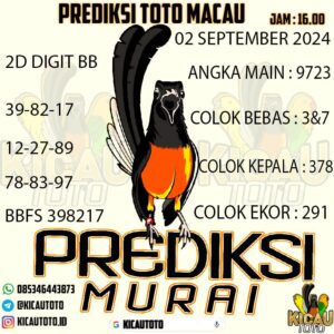 PREDIKSI TOTOMACAU HARI INI 02 SEPTERMBER  2024