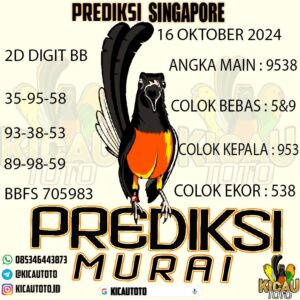 PREDIKSI SINGAPORE HARI INI TANGGAL 16 OKTOBER 2024