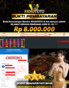 BUKTI JACKPOT MEMBER KICAUTOTO SLOT  OLYMPUS x 15.000 8.000.000- LUNAS 12 NOVEMBER  2024